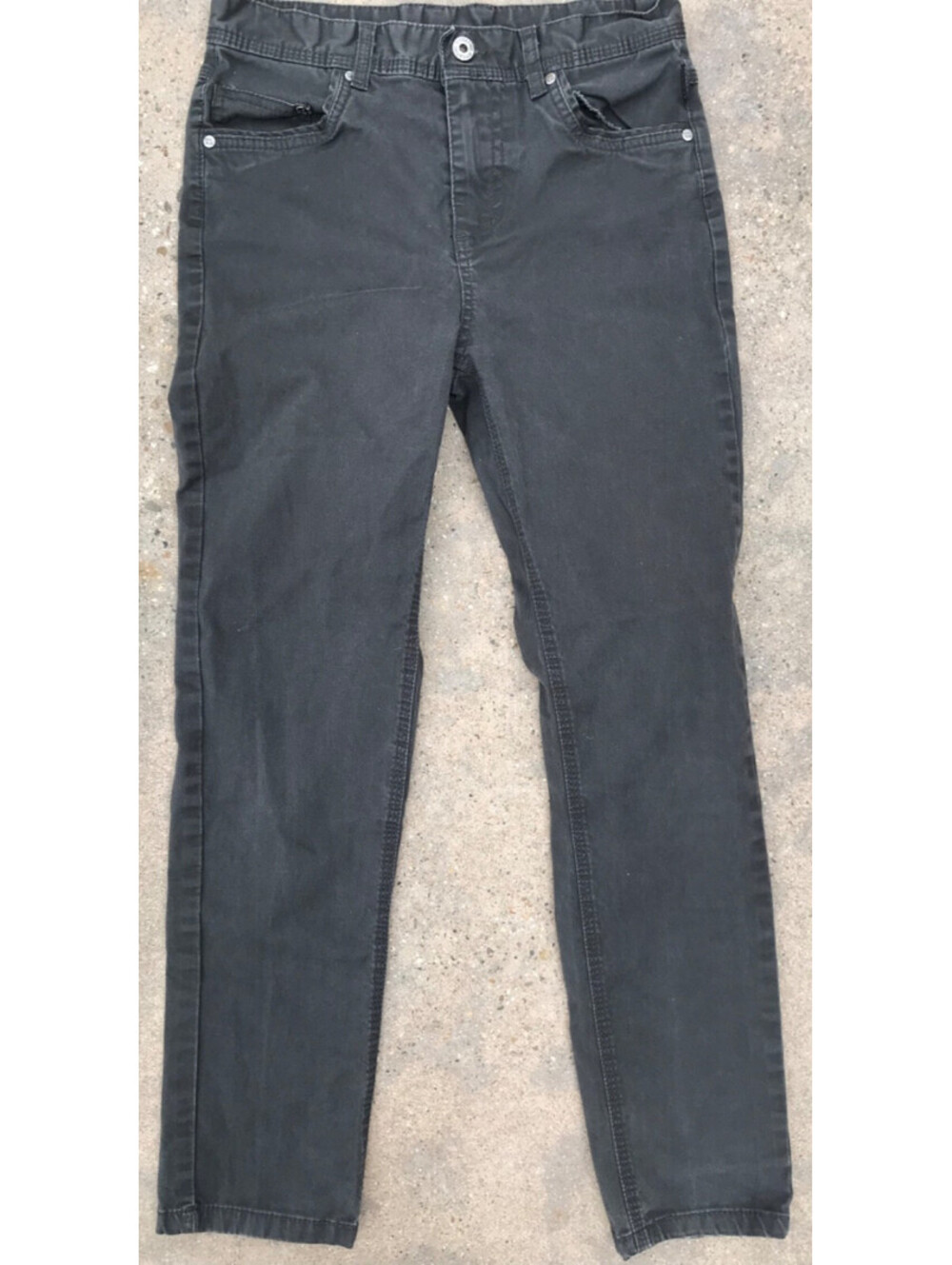 Ring of Fire Jeans Womens 14 Black/Grey Slim Fit Stretch Denim Pant Classic Fit
